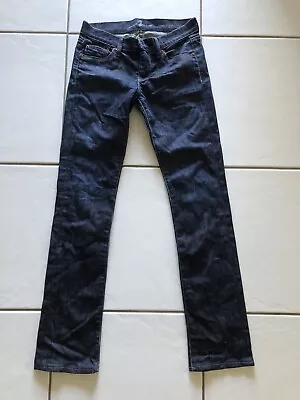 7 For All ManKind Straight Leg Size 25W Womens Jeans Dark Blue • $30