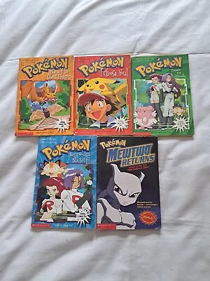 Pokemon Chapter Book Lot Of 5 Tracey West - Scholastic Mewtwo Pikachu - USED • $14