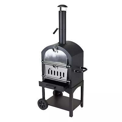 Outdoor Pizza Oven Wood Fire Garden Stone Coal Logs Charcoal BBQ Barbecue Grill • £184.99