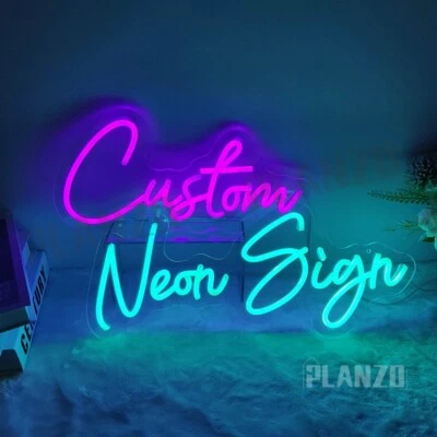$20 • Buy Custom Size Neon Sign LED Light Wall Decor Personalized Handmade Design Bar Logo