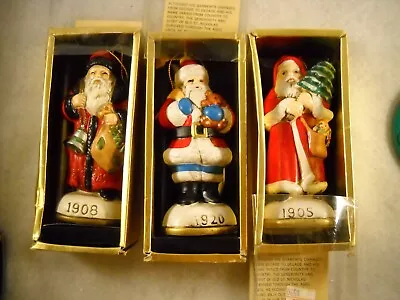 LOT Of 3 Vintage Memories Of Santa Collection Ceramic Figurines 1905 1908 1920 • $25