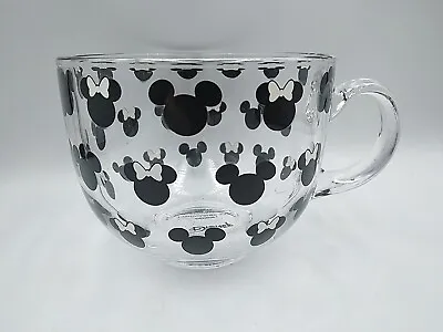 Disney Mickey And Minnie Mouse Glass Coffee/Tea Mug Cup New • £7.99