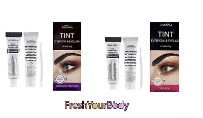 Joanna Eyebrow & Eyelash Tint Kit Black Dark Brown 15ml • £4.25