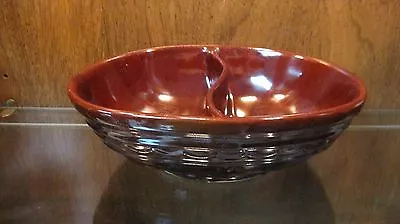 Vintage MARCREST Stoneware Oven Proof Daisy & Dot Divided Serving Bowl • $15.99