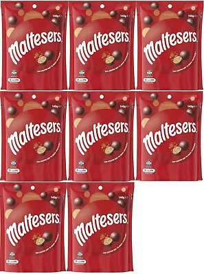 8 Packs Maltesers Milk Chocolate Crunchy Balls Pouch 140g Each • $47.51