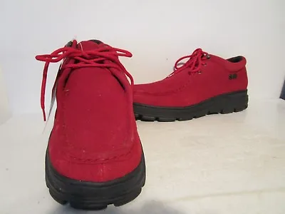 SAO Stacy Adams Mens Detonator Suede Oxford Chukka Boots Shoe Red Sizes 7 - 12 M • $27.19