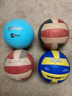 4 Volleyballs - 2 Molten 1 Wilson 1 Sportcraft • $24.48