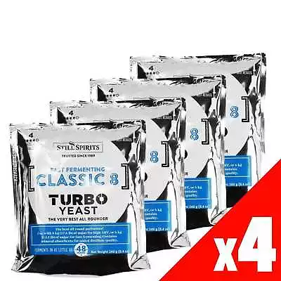 CLASSIC 8 Turbo YEAST Still Spirits 4 Pack Home Brew Best All Rounder Spirits • $43.60