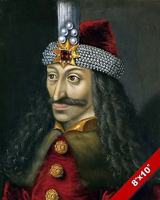 Vlad The Impaler Tepes Dracula Dragon Portrait Art Painting Real Canvas Print • $14.99