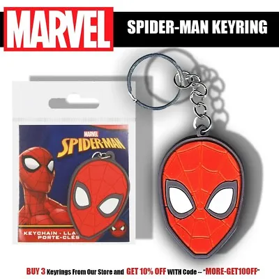 Spider-Man (Head) | Marvel - Official Rubber Keyring - Keychain • £2.99