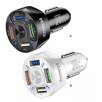 $8.64 • Buy Portable USB Car Charger Phone Quick Charging Adapter Extension Hub
