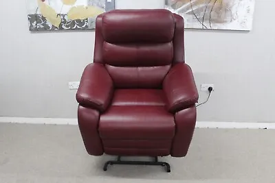 G Plan Greenwich Capri Claret Leather Elevate & Rise Armchair RRP £2199 • £1095