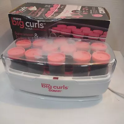 ConAir More Big Curls Jumbo Curlers Hair Rollers Steam Reservoir No Clips Pink • $23.98