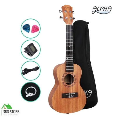 $54 • Buy Alpha 23  Concert Ukulele Mahogany Ukuleles Uke Hawaii Guitar W/ Carry Bag Tuner