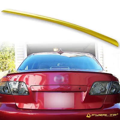 Fyralip Y22 Painted 21T Chrome Yellow Trunk Lip Spoiler For Mazda 6 GG Sedan • $77.56