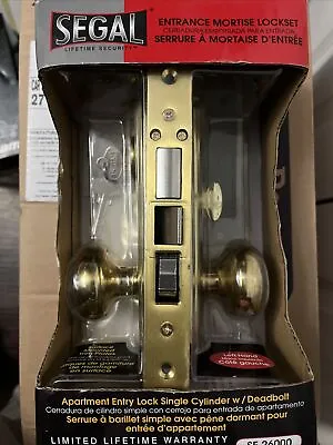 Segal SE 260000 Entrance Mortise Lockset 2-1/2 Inch 1 Pack Polished Brass • $70