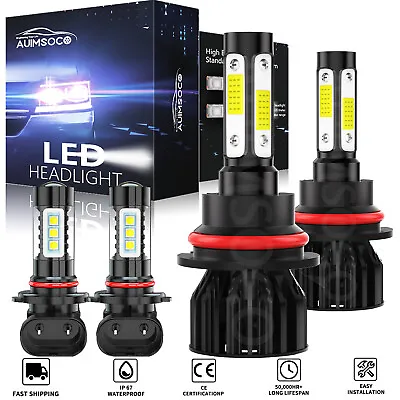 For 2002-2005 Dodge Ram 1500 2500 3500 6000K 9007 LED Headlight + 9006 Fog Bulbs • $39.99