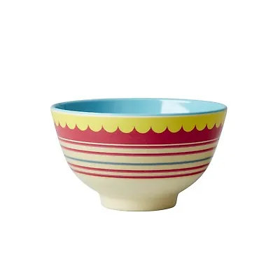 RICE Melamine Small Bowl In Red Stripe Print • £5.50