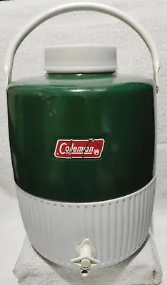 Vintage Coleman Green 2 Gallon Ice Water Cooler Jug • $19.99