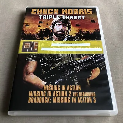 Missing In Action / 2 The Beginning / Braddock 3 (DVD) Chuck Norris 3-Film + • $7.99