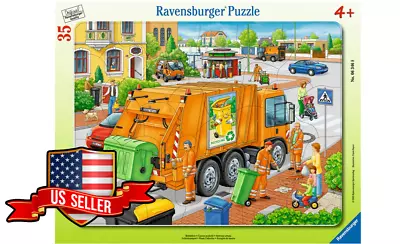 NEW & SEALED Ravensburger 06346 Garbage Truck 35 Pc Jigsaw Puzzle USA SELLER • $16.95