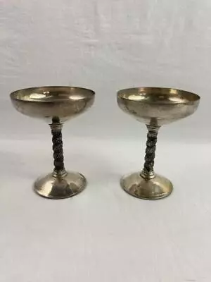 Set Of 2 Bridalane EPNS Champagne Goblets From Spain Cups Holiday Party Decor • $9