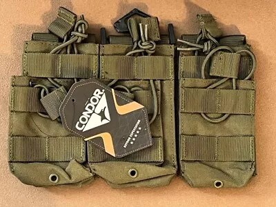 CONDOR  MA44-001 Triple Stacker Mag Pouch Olive Drab New • $19.95