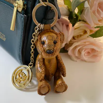 MCM Keychain Bear Leather Brown/007469 • $145
