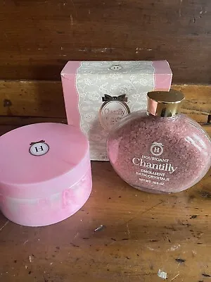 Vintage Houbigant Chantilly Dusting Powder 5 Oz  & Bath Crystals 19.5 Oz New! • $74.99