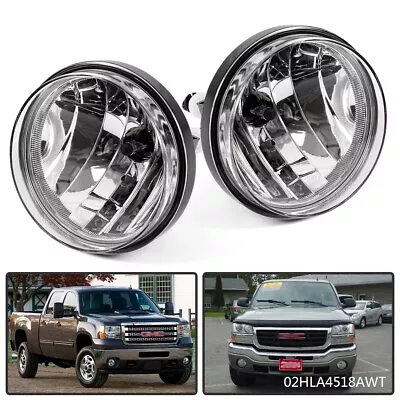 Fit For 07-13 GMC Sierra 1500 2500 Clear Front Bumper Fog Light Lamps Left&Right • $20.81