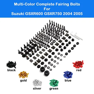 Fit For Suzuki GSXR600 GSXR750 2004 2005 K4 Fairing Bolts Fastener Screws Kit • $22.59