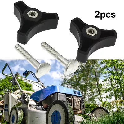 2x Triangle Handle Knob Nut Screw Bolt Replacement Parts Lawn Mower Handle Screw • £5.49