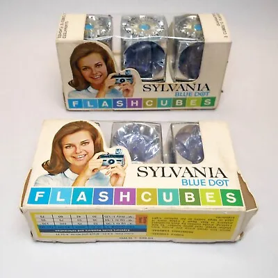 2-Packs Vtg Sylvania Blue Dot Flash Cubes - Camera Photography - NEW NOS IOPs • $19.95