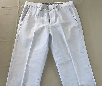 J Crew Bowery Slim Fit Flat Front Chino Pants. Powder Blue Pinpoint 30X30. EUC! • $21.99