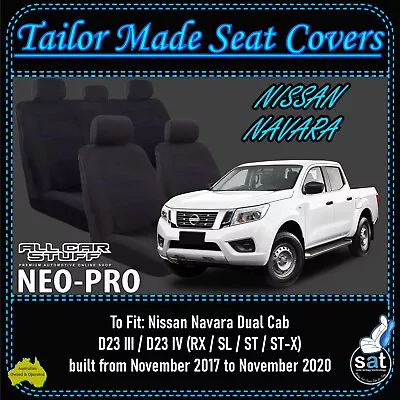 Neoprene Seat Covers For Nissan Navara NP300 (D23) Dual Cab: 11/2017 To 11/2020 • $251.99