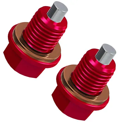 2PCS Car Universal Engine Magnetic Oil Drain Plug Screw Nut Bolt Sumps M14x1.5 • $8.58