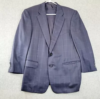 Ermenegildo Zegna Suit Jacket 52 XXL Italy Neiman Marcus Navy Wool Silk  • $59.99