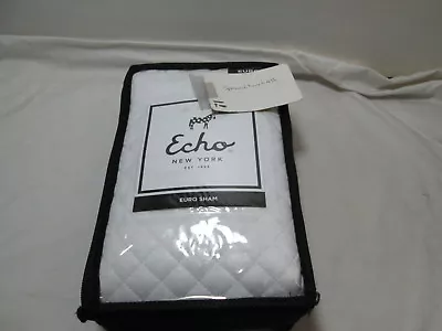 Echo New York Echo Design JUNEAU Euro Sham 26 X26  White Diamonds NEW • $27.98