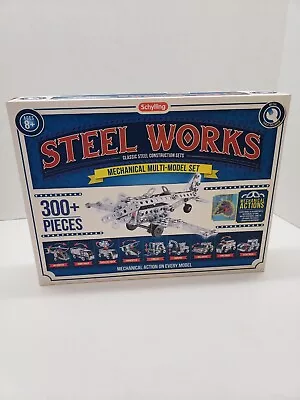 Schylling Steel Works Mechanical Mutil-Model Set Classic Construction 300+ Pcs • $39.99