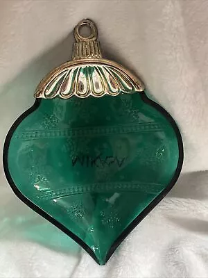 Mikasa Holiday Green Snowflake Candy Dish • $13.33