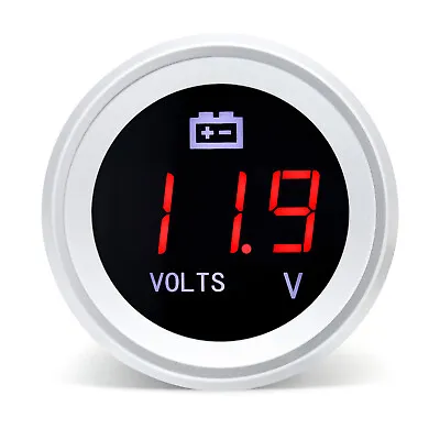 2  52mm Universal Red LED Digital Voltmeter With Flash Alarm For Marine Boat Car • $19.01