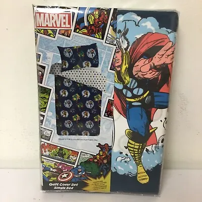 Marvel Avengers Quilt Cover Set Single Bed • $29.99