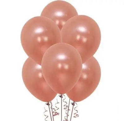 $5.49 • Buy Metallic Rose Gold Balloons 12Inch 5pcs