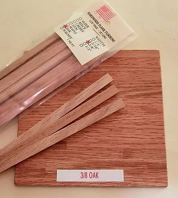 Dollhouse Miniature 3/8  Wide Oak Wood  Plank Flooring  1  Scale The BEST • $18.25