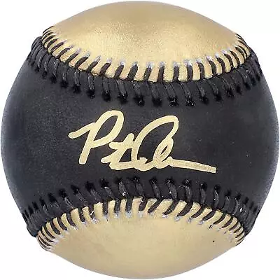 Pete Alonso New York Mets Signed Black And Gold Leather Baseball • $279.99