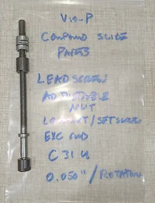 Emco Maximat V10-P Lathe Compound Slide Parts: Leadscrew & Adjustable Nut C31U • $112.50