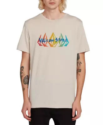 Volcom Men's Logo T-Shirt (Oatmeal Small) • $1.06