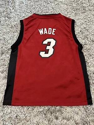 Miami Heat Dwayne Wade Jersey Reebok Red Basketball Youth Large • $16.24