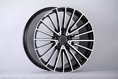 NEW 17 X8 Black Machine S63v AMG Rims Wheel Mercedes Benz C300 CLA250 E350 SLK35 • $799.99