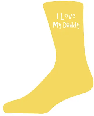 I Love My Daddy On Yellow Socks Lovely Birthday Gift • £4.31